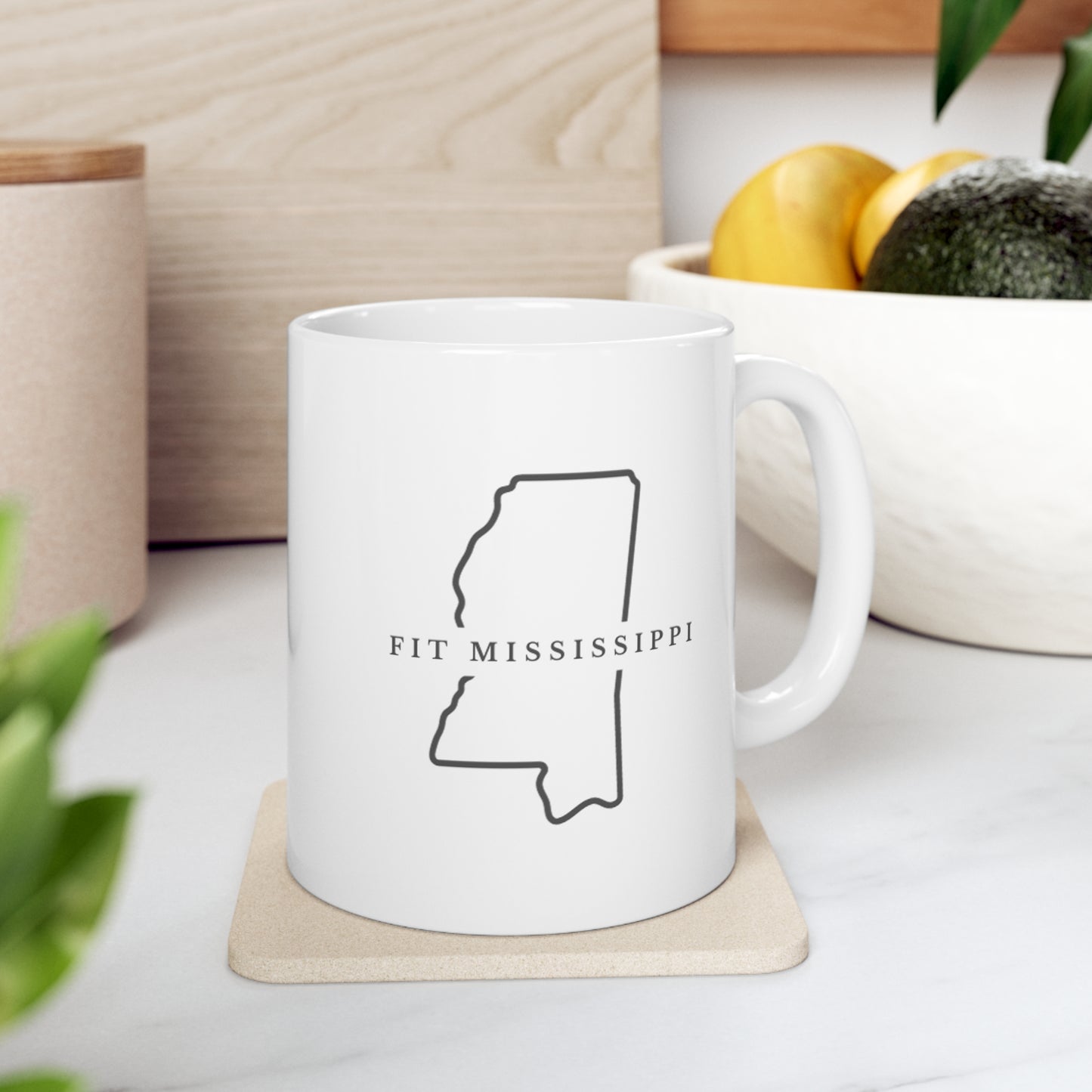 Fit Mississippi Custom Ceramic Coffee Mug, 11 oz