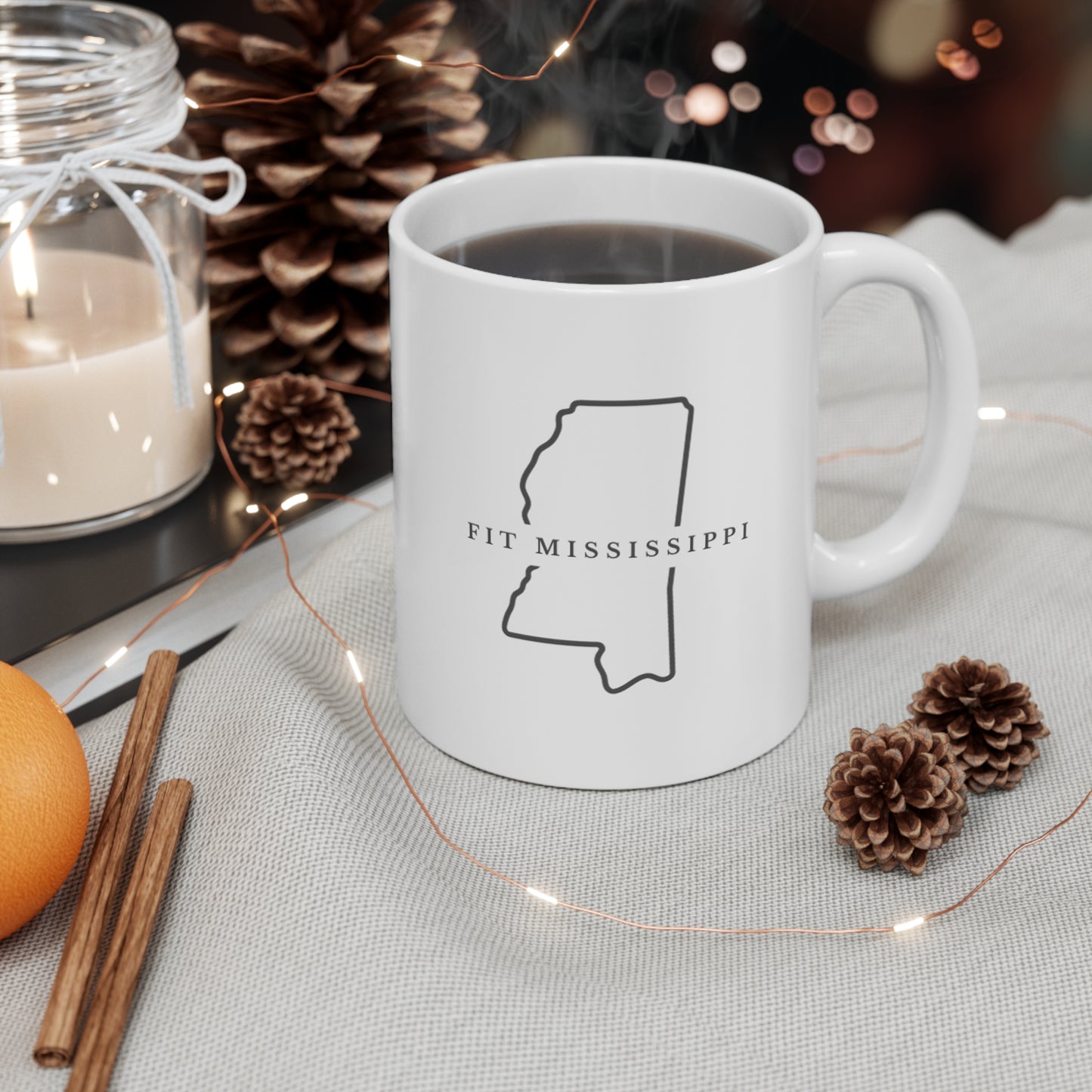 Fit Mississippi Custom Ceramic Coffee Mug, 11 oz